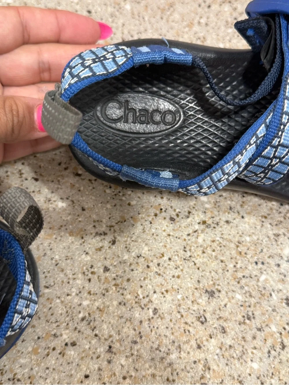 Chaco Kids Blue Patterned Sport Sandals